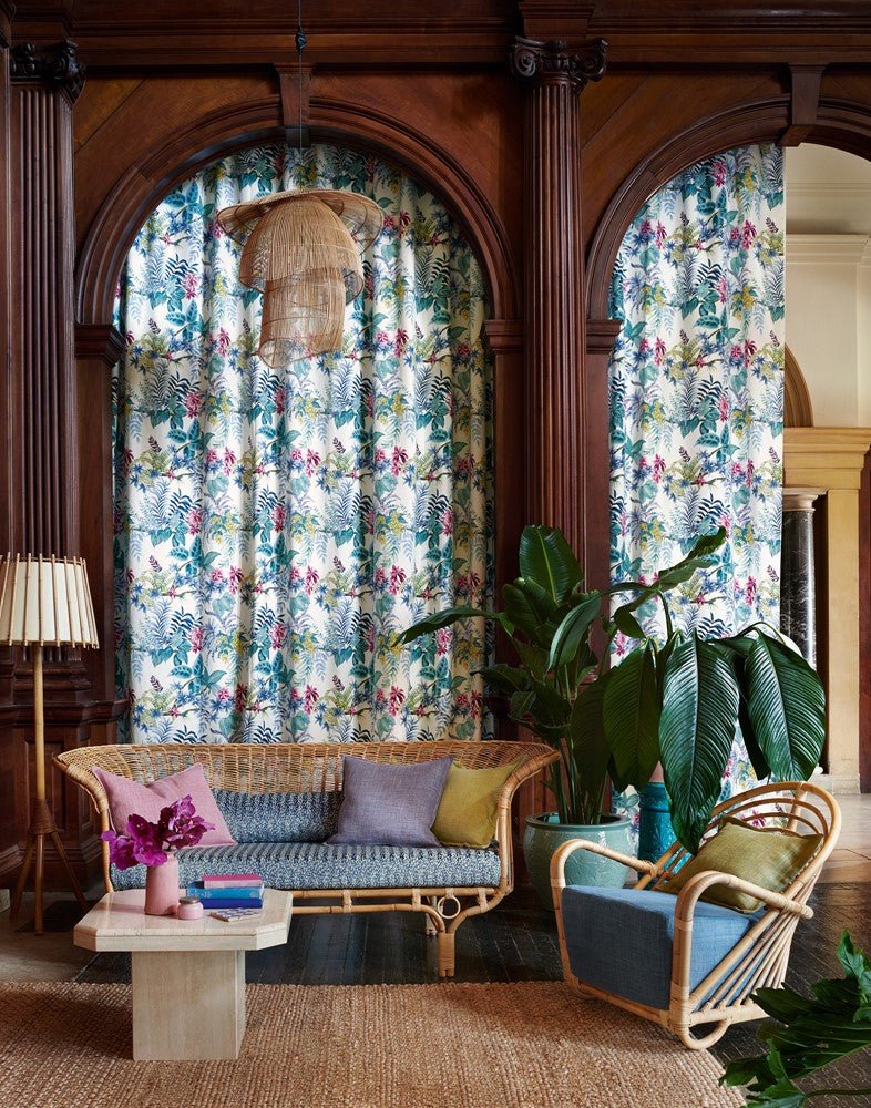 Olympia Fabric - Lagon - Manuel Canovas - M4100-02 - Premier Wallcovering