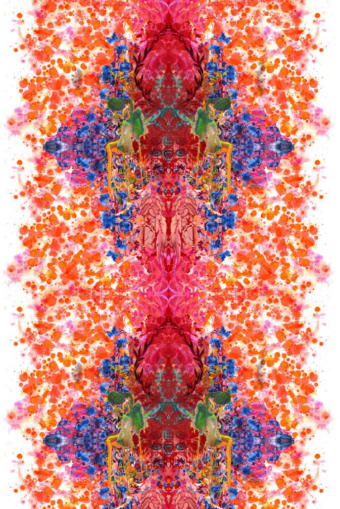 Omni Splatt Fabric - Orange - Timorous Beasties - DIGI/OMS/1297/01 - Premier Wallcovering
