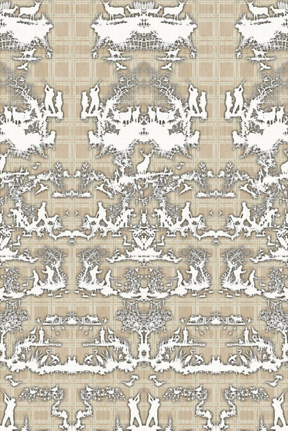 Open Season Wallpaper - Beige - Timorous Beasties - TB/OPSE/MICA/01 - Premier Wallcovering