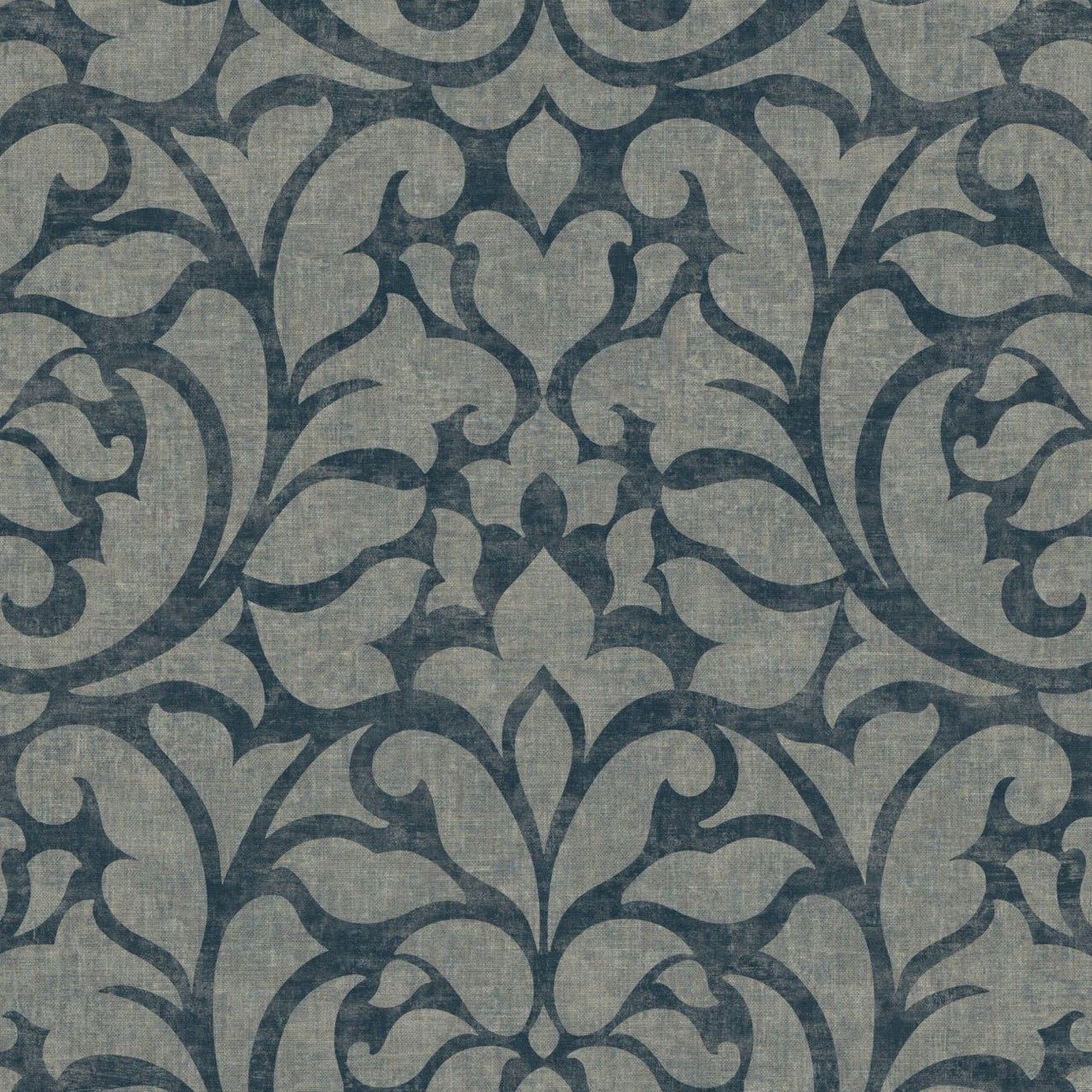 Opera Vienne Wallpaper - Bleu De Prusse - Casadeco - 87346308 - Premier Wallcovering