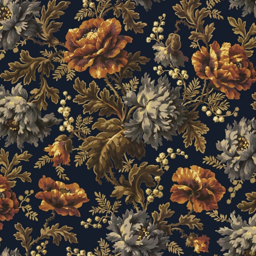 Opia Wallpaper - Midnight - House of Hackney - 1-WA-OPI-DI-MID-XXX