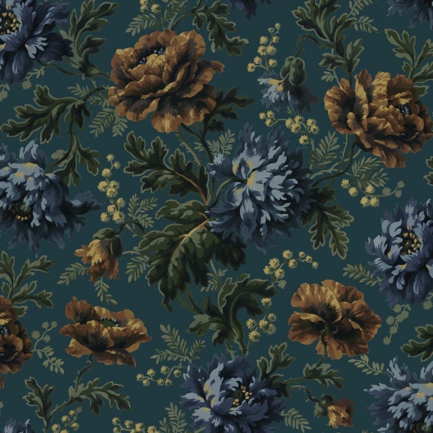 Opia Wallpaper - Petrol - House of Hackney - 1-WA-OPI-DI-PET-XXX