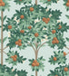 Orange Blossom Wallpaper - Burnt Orange & Mint on Seafoam - 117/1004 - Cole & Son - Premier Wallcovering