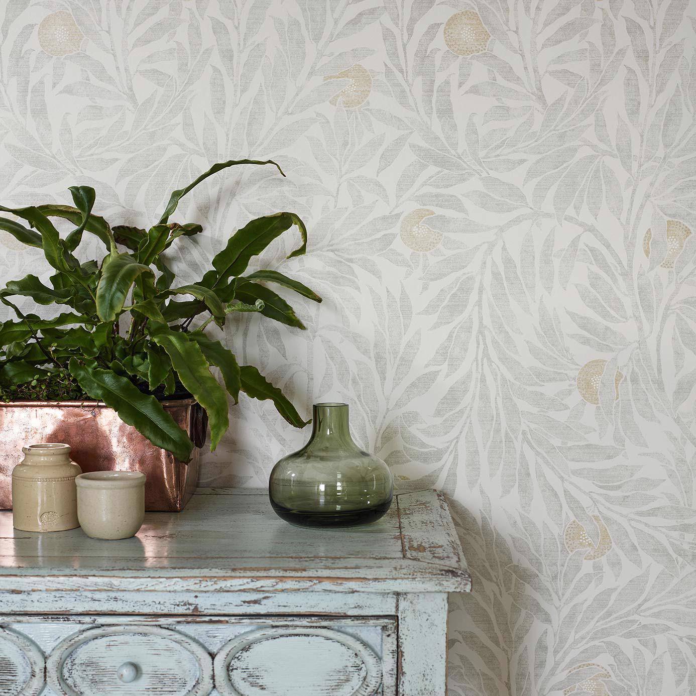 Orange Tree Wallpaper - Dove - Sanderson - DDAM216403