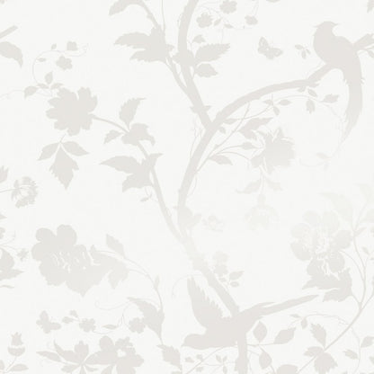 Oriental Garden Pearlescent Wallpaper - White - Laura Ashley - 113391 - Premier Wallcovering