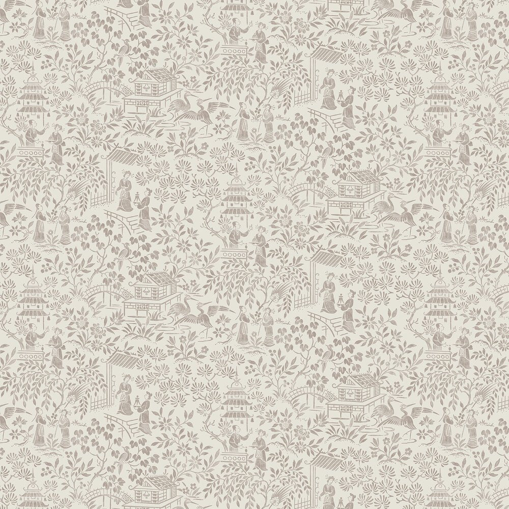 Oriental Garden Wallpaper - Taupe - Boråstapeter - 4273 - Premier Wallcovering