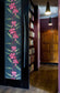 Oriental Orchid Wallpaper - Reds & Greens on Black - Timorous Beasties - EX/ORO/4007/01 - Premier Wallcovering