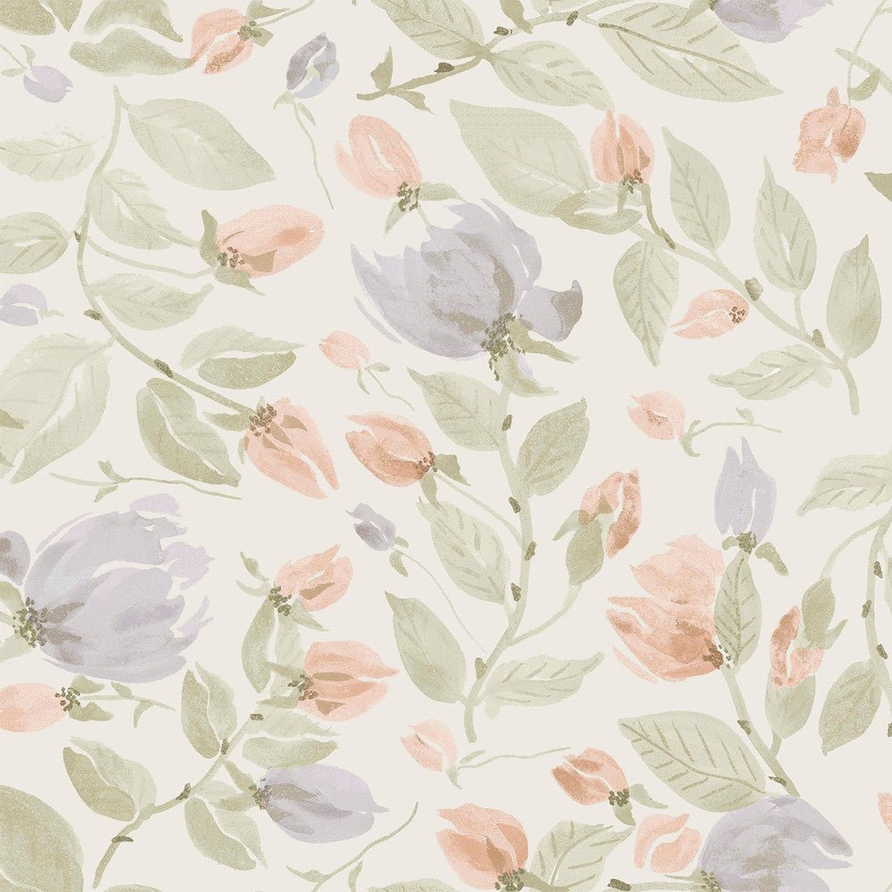 Orisia Peony Wallpaper - Pale Sage Green - Laura Ashley - 122761 - Premier Wallcovering