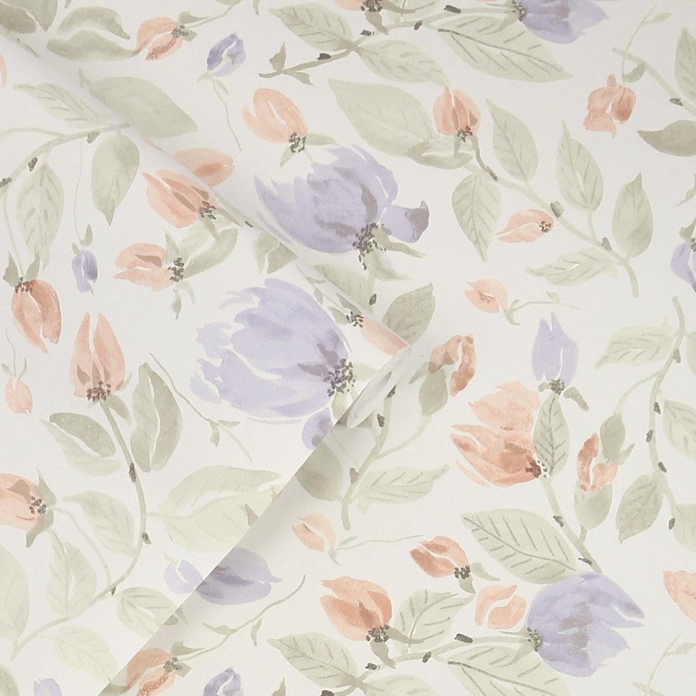 Orisia Peony Wallpaper - Pale Sage Green - Laura Ashley - 122761 - Premier Wallcovering