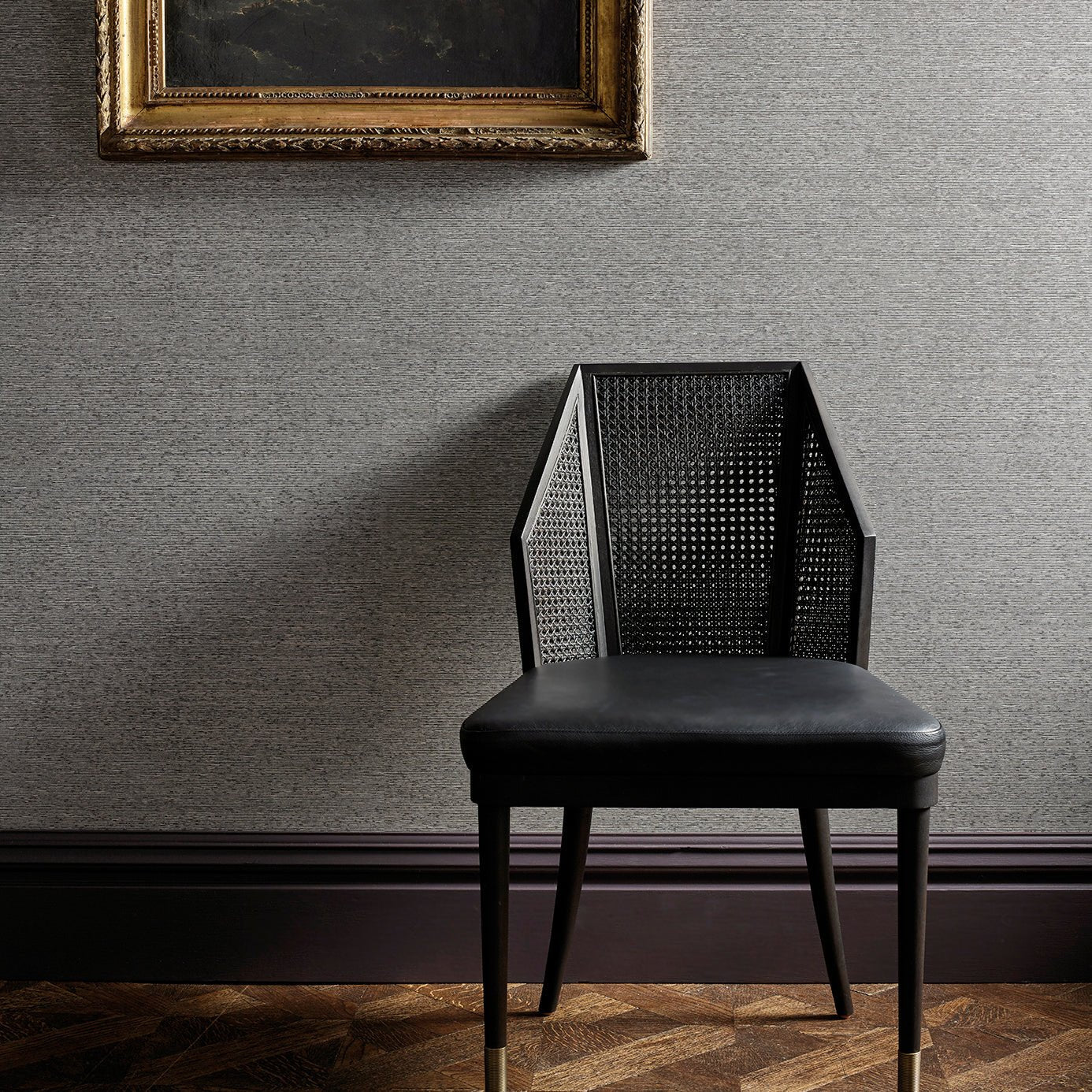 Ormonde Wallpaper - Muddy Amber/Empire Grey - Zoffany - ZDAR312876 - Morris Wallpaper