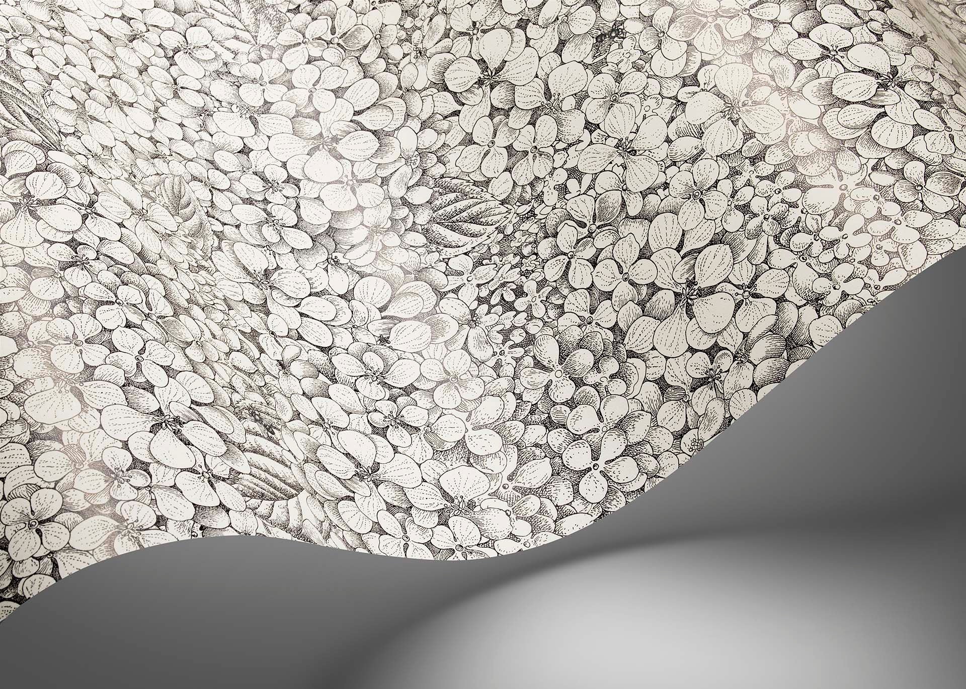 Ortensia Wallpaper - Black & White - 123/9043 - Cole & Son - Premier Wallcovering