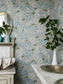 Ortensia Wallpaper - Blue & Cream - 123/9044 - Cole & Son - Premier Wallcovering