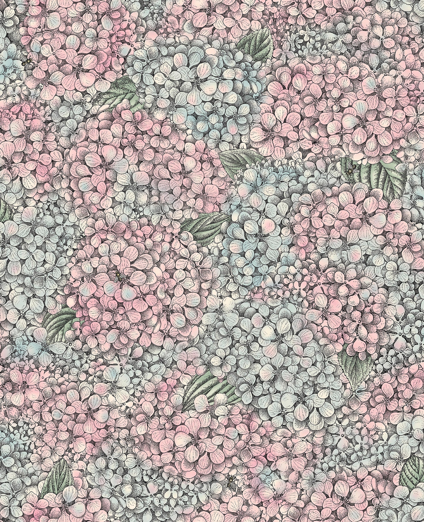 Ortensia Wallpaper - Pink & Blue - 123/9045 - Cole & Son - Premier Wallcovering