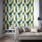 Oscillation Wallpaper - Adriatic/Sand - Harlequin - HM7W112752 - Premier Wallcovering