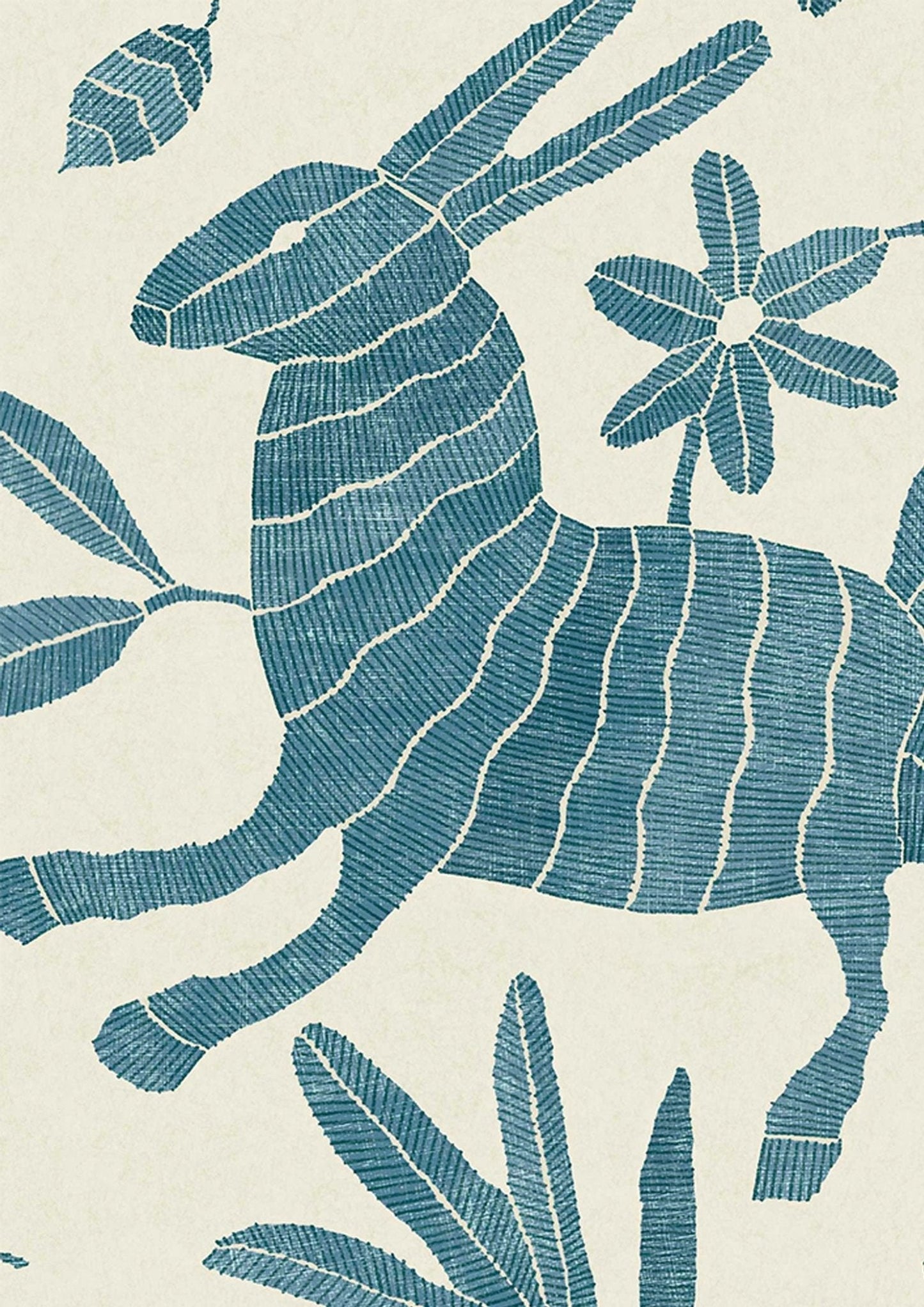 Otomi Wallpaper - Bluebird - Lewis & Wood - Premier Wallcovering
