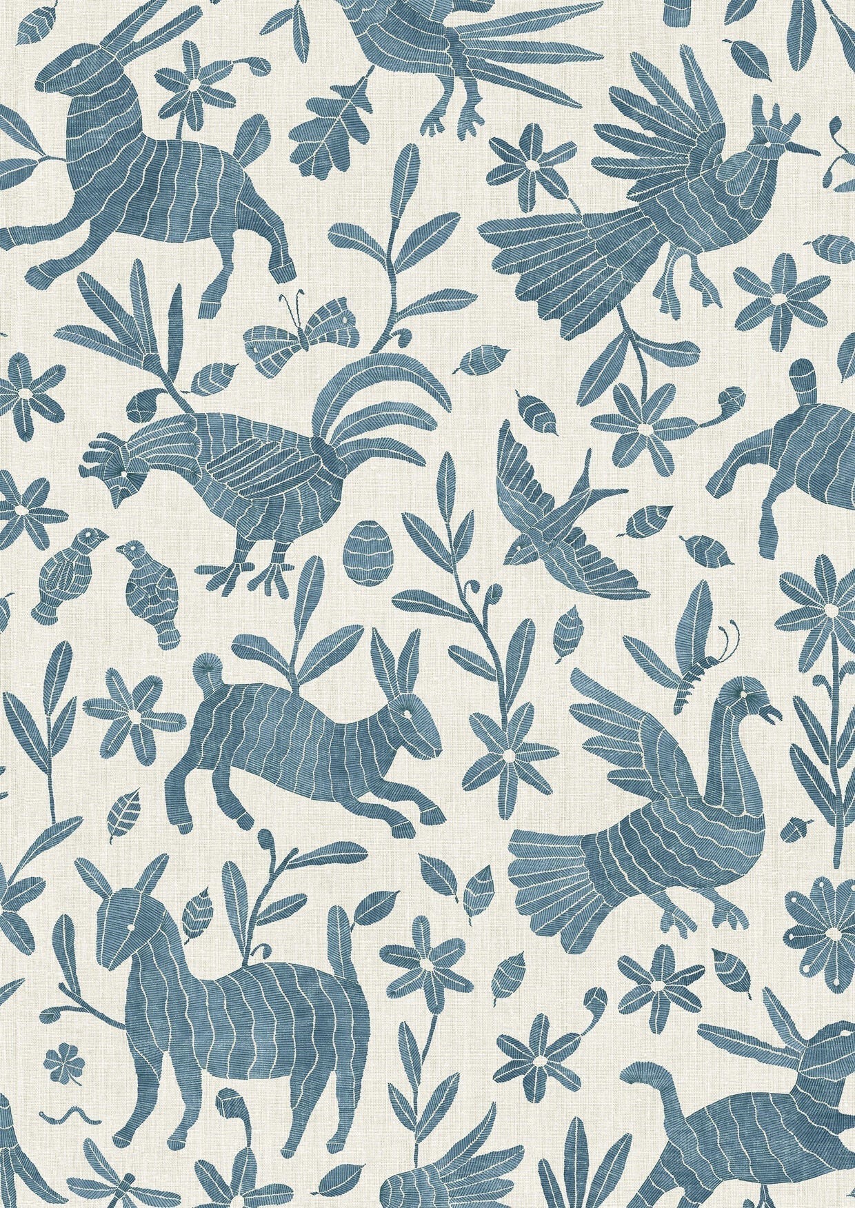 Otomi Wallpaper - Bluebird - Lewis & Wood - Premier Wallcovering