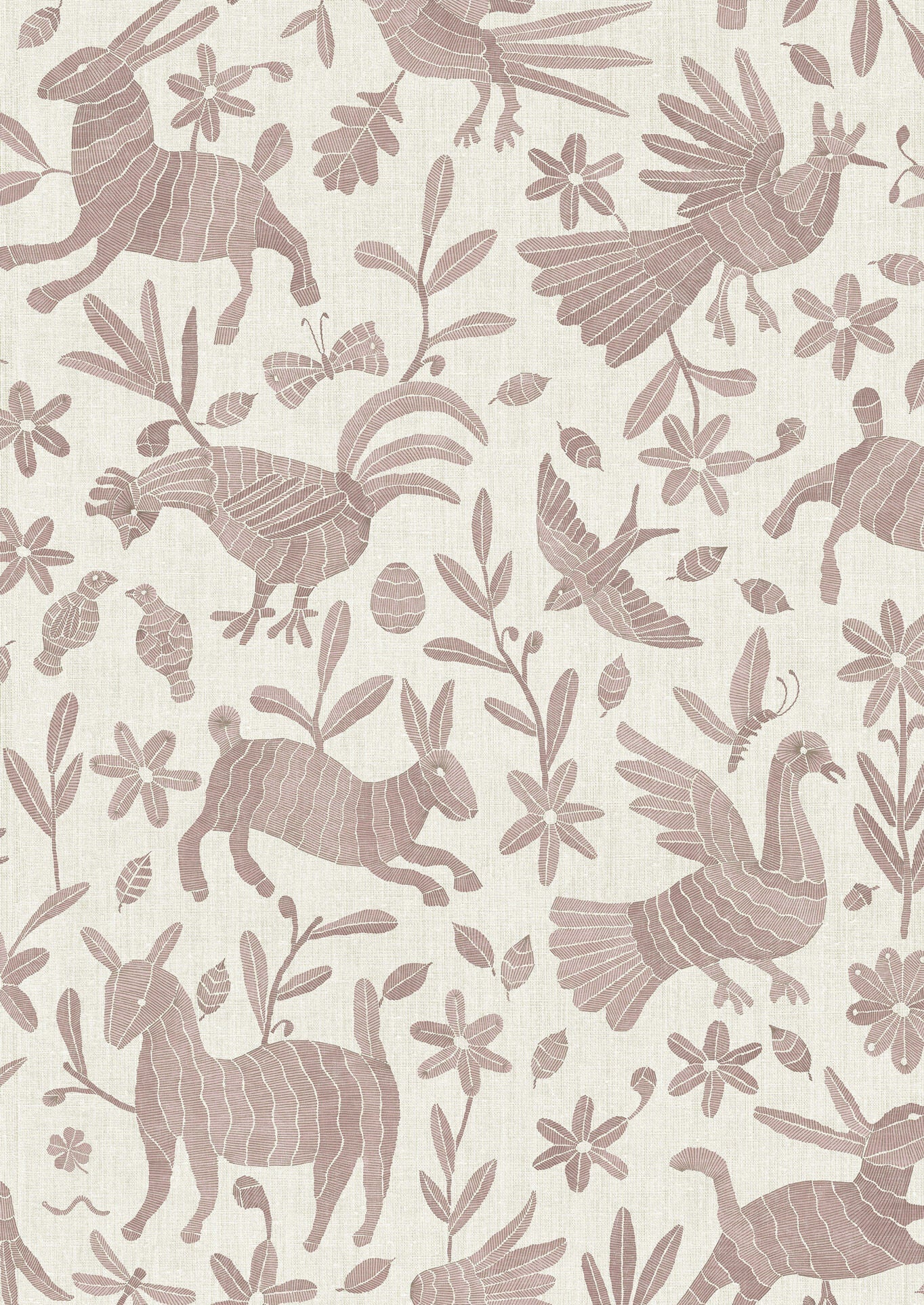 Otomi Wallpaper - Bunny Pink - Lewis & Wood - Premier Wallcovering