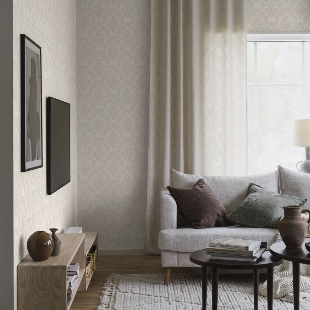 Ottilia Wallpaper - Beige - Boråstapeter - 38744 - Premier Wallcovering