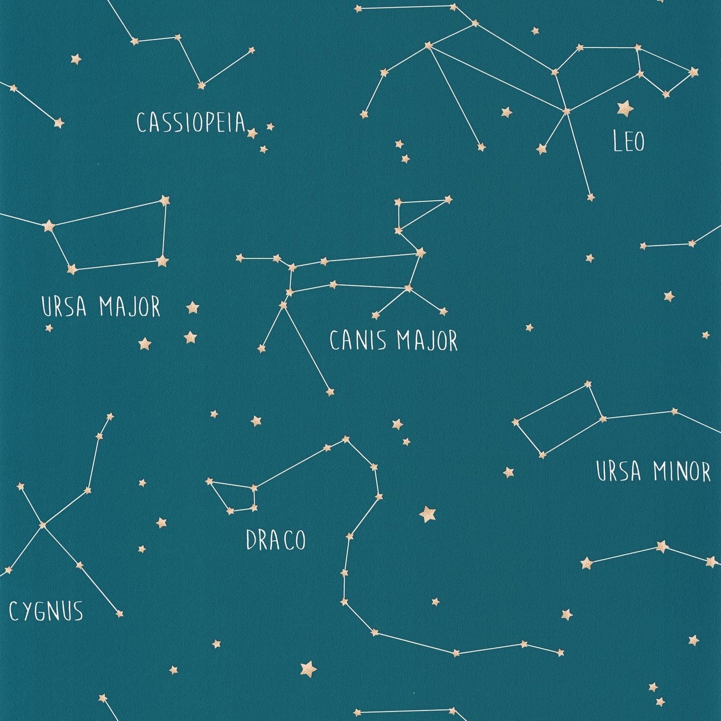 Our Planet Constellations Wallpaper - Bleu Mer - Caselio - 101916003