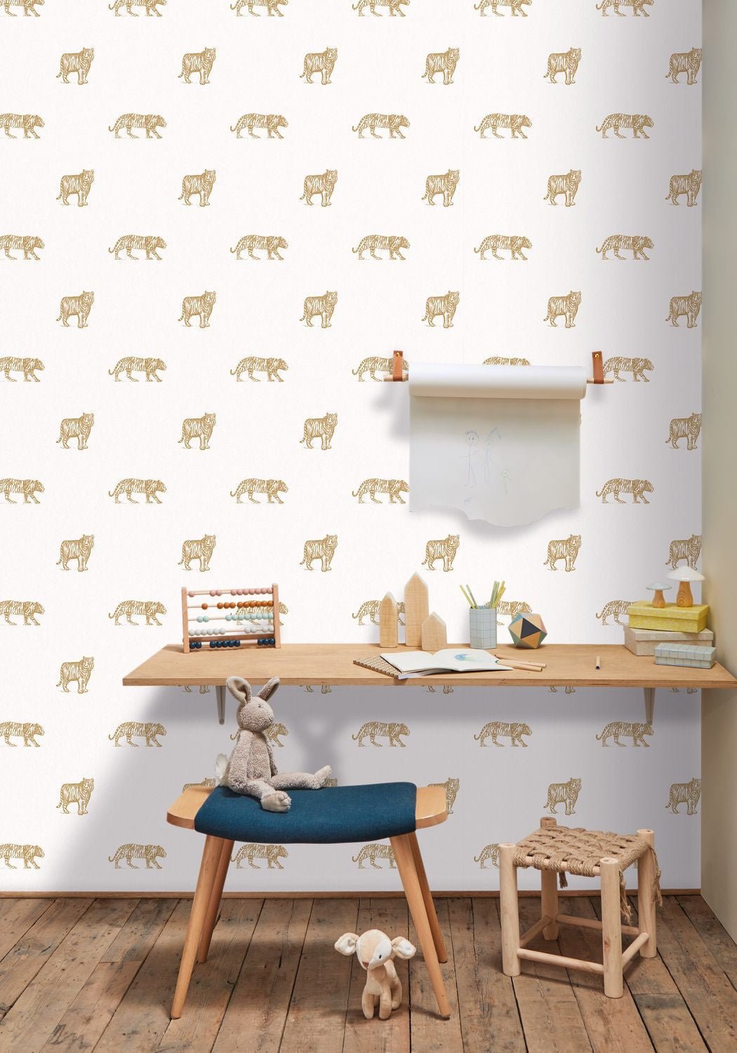 Our Planet Eye Of The Tiger Wallpaper - Blanc - Caselio - 101962105