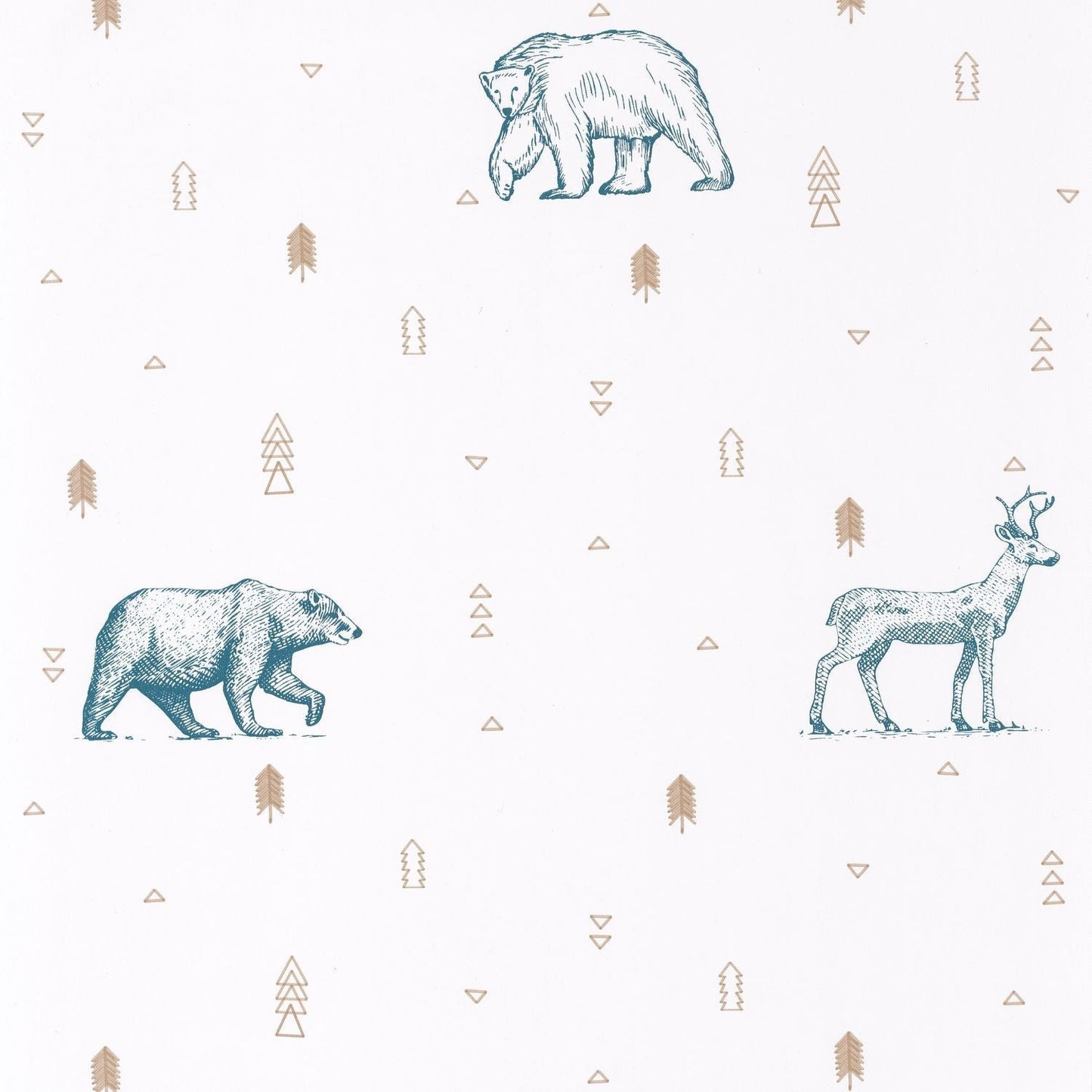 Our Planet Grizzly Bears Wallpaper - Beige - Caselio - 101986009