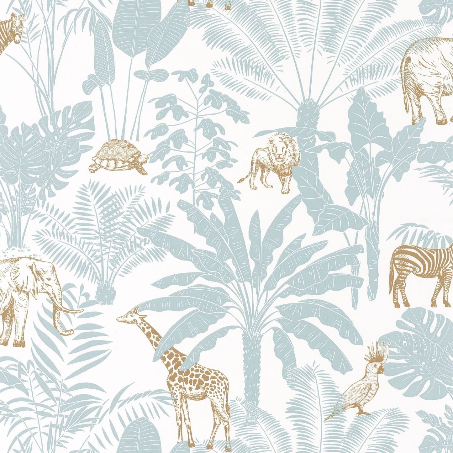 Our Planet Jungle Trip Wallpaper - Ocre - Caselio - 101957121