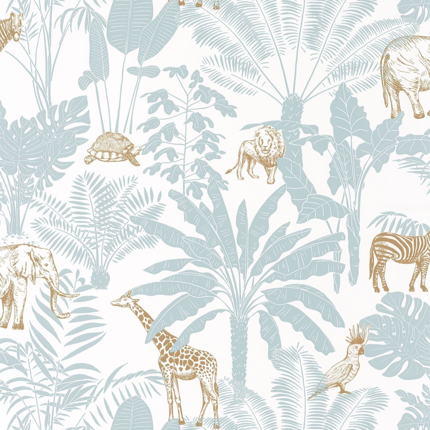 Our Planet Jungle Trip Wallpaper - Ocre - Caselio - 101957121