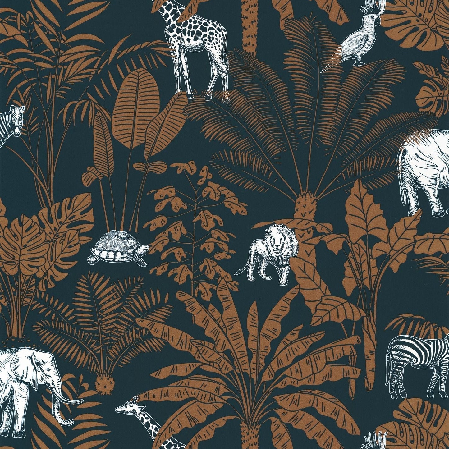 Our Planet Jungle Trip Wallpaper - Camel - Caselio - 101956915