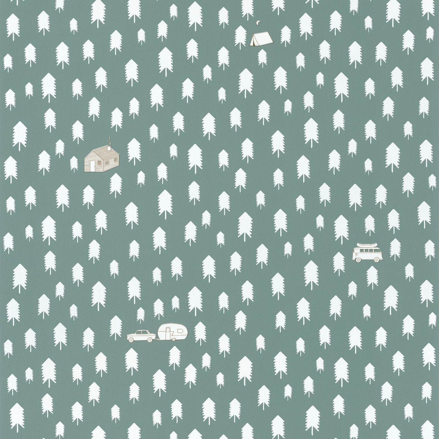 Our Planet Summer Camp Wallpaper - Vert D 'eau - Caselio - 101977134