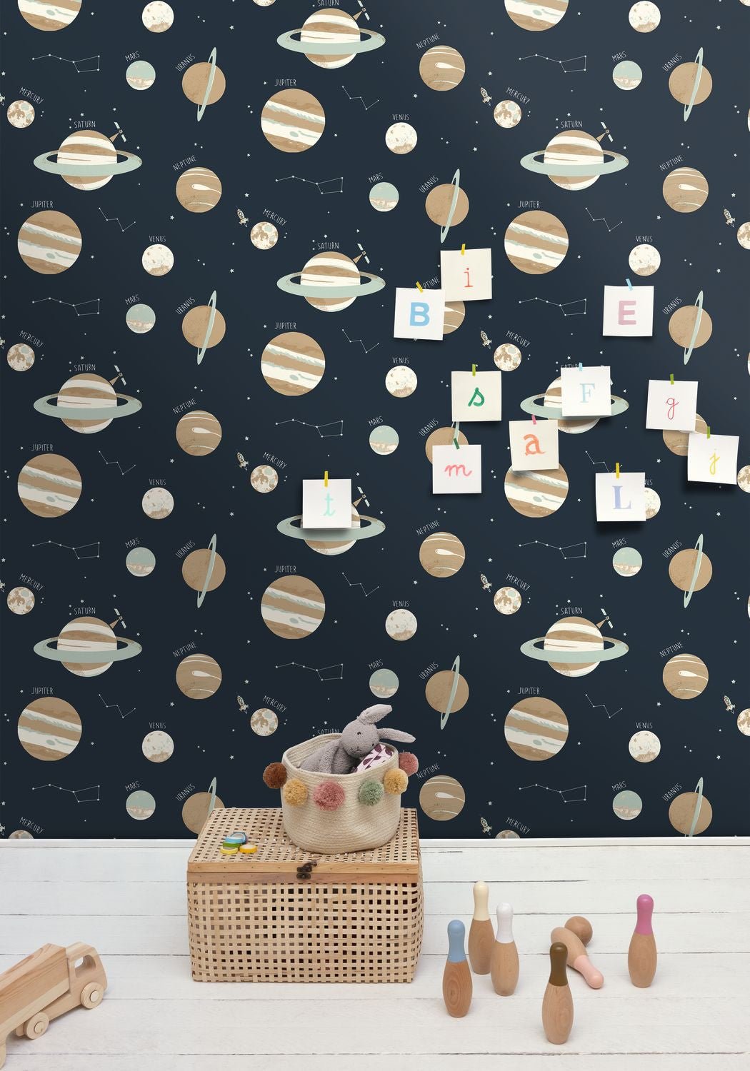 Our Planet Universe Wallpaper - Bleu Nuit - Caselio - 101906906