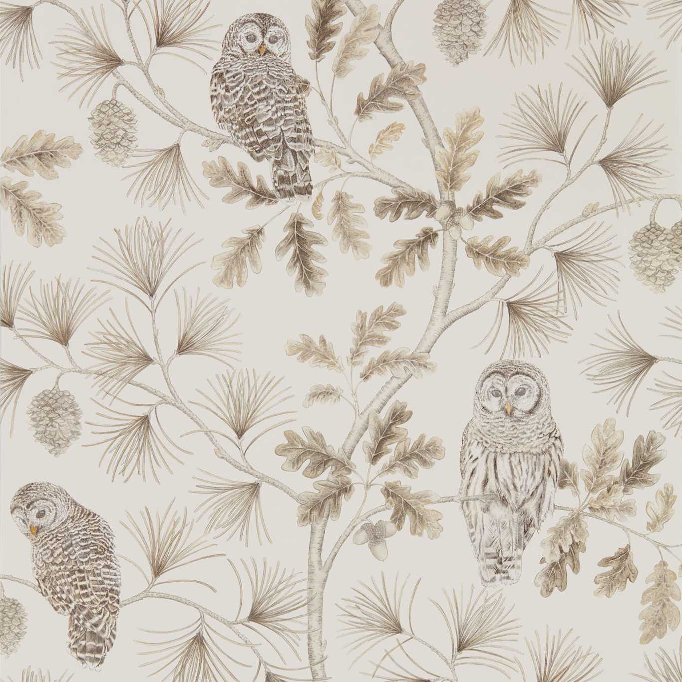Owlswick Wallpaper - Linen - Sanderson - DYSI216598