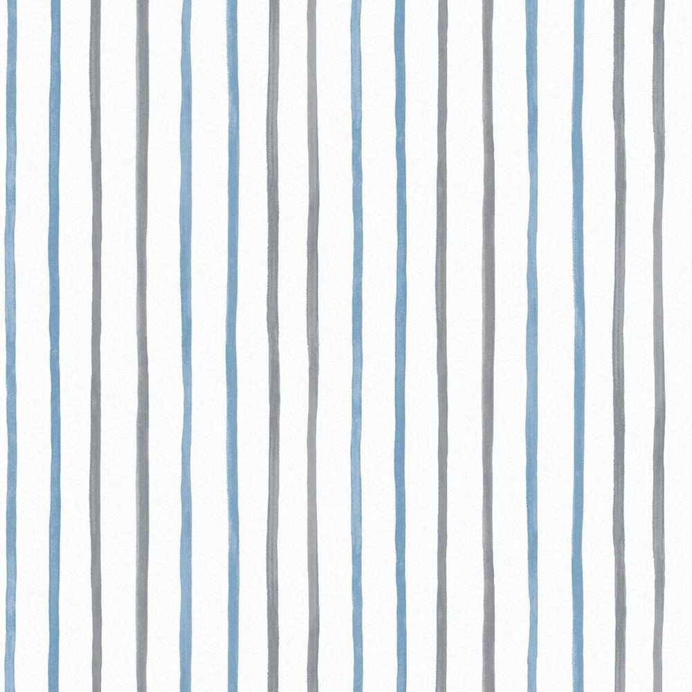 Painterly Stripe Wallpaper - Blue - Laura Ashley - 119863 - Premier Wallcovering