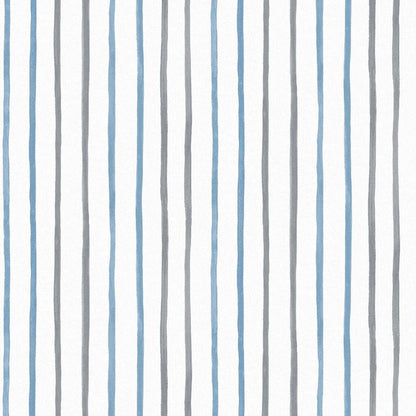 Painterly Stripe Wallpaper - Blue - Laura Ashley - 119863 - Premier Wallcovering