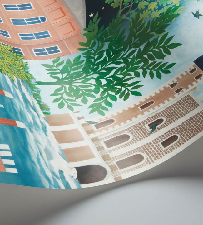 Palace Tales Wallpaper - Leaf Green, Terracotta & Petrol - 118/1001 - Cole & Son - Premier Wallcovering