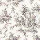 Palais De Chine Les Belles Toiles De Jouy Wallpaper - Noir Fusain - Casadeco - 87939516 - Premier Wallcovering