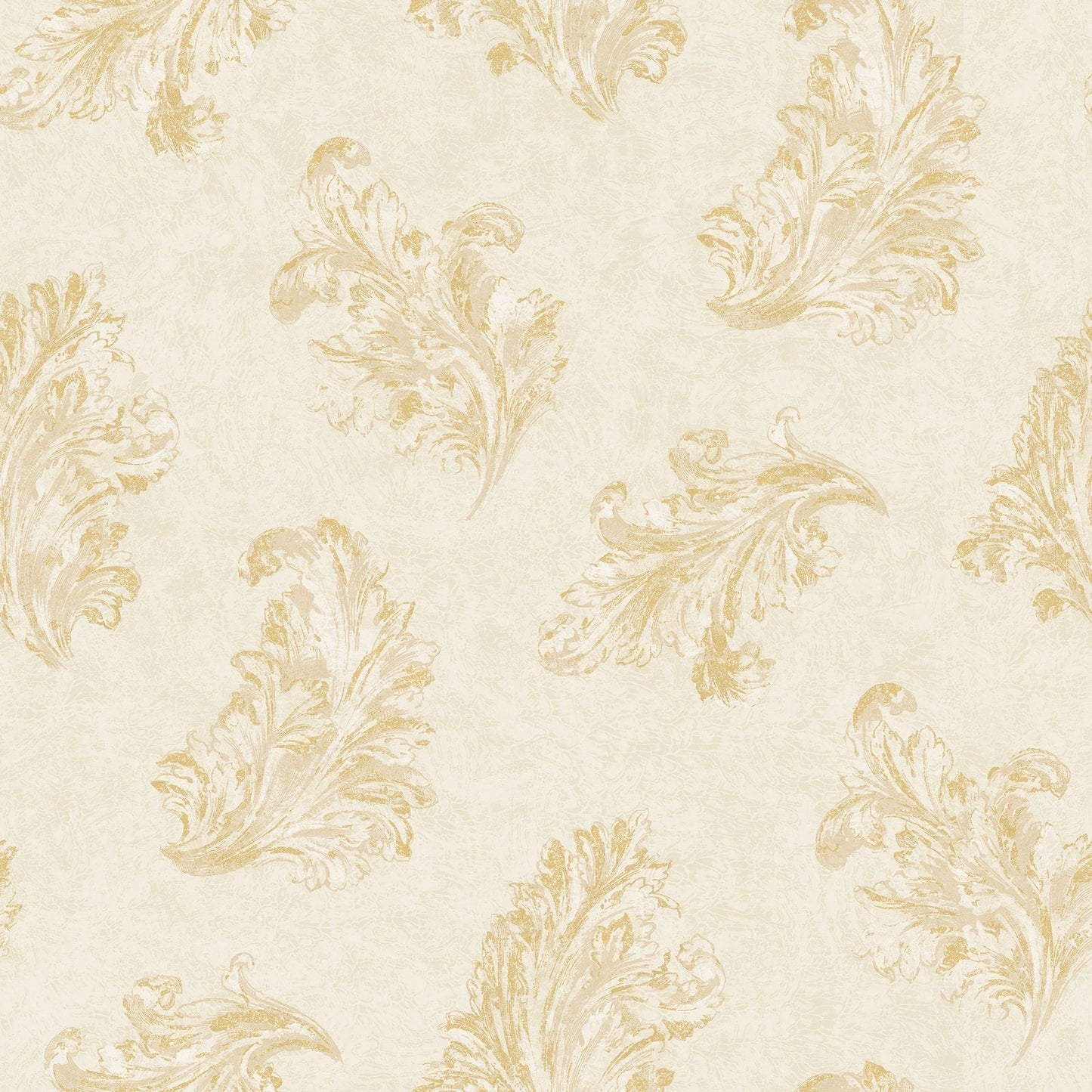 Palazzo Acanthus Wallpaper - Cream / Beige / Gold - Galerie - G68662 - Premier Wallcovering