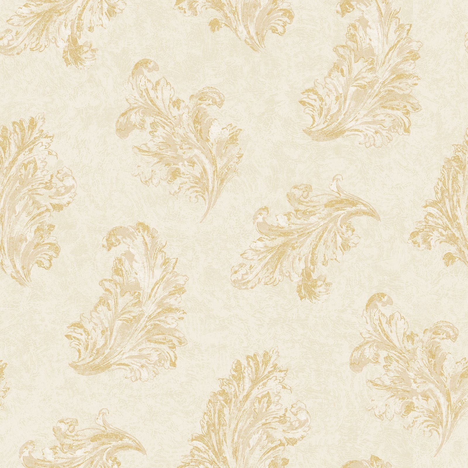 Palazzo Acanthus Wallpaper - Cream / Beige / Gold - Galerie - G68662 - Premier Wallcovering