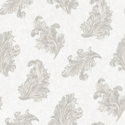 Palazzo Acanthus Wallpaper - Silver Grey - Galerie - G68661 - Premier Wallcovering