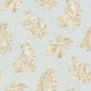 Palazzo Acanthus Wallpaper - Blue / Beige / Gold - Galerie - G68663 - Premier Wallcovering