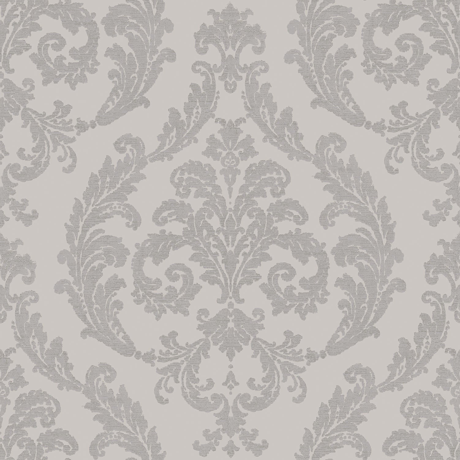 Palazzo Damask Wallpaper - Silver / Grey - Galerie - G67609 - Premier Wallcovering