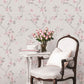 Palazzo Floral Bushes Wallpaper - Pink / Grey - Galerie - G67614 - Premier Wallcovering