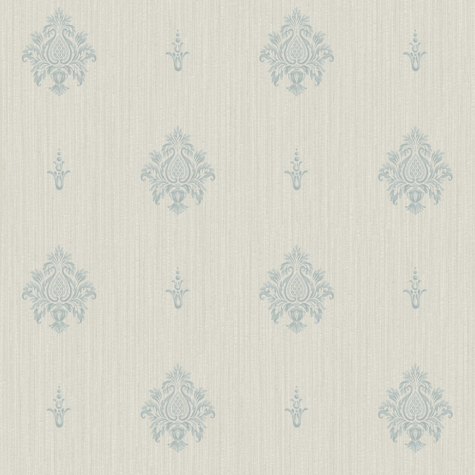 Palazzo Italian Motif Wallpaper - Blue / Silver Grey - Galerie - G68665 - Premier Wallcovering