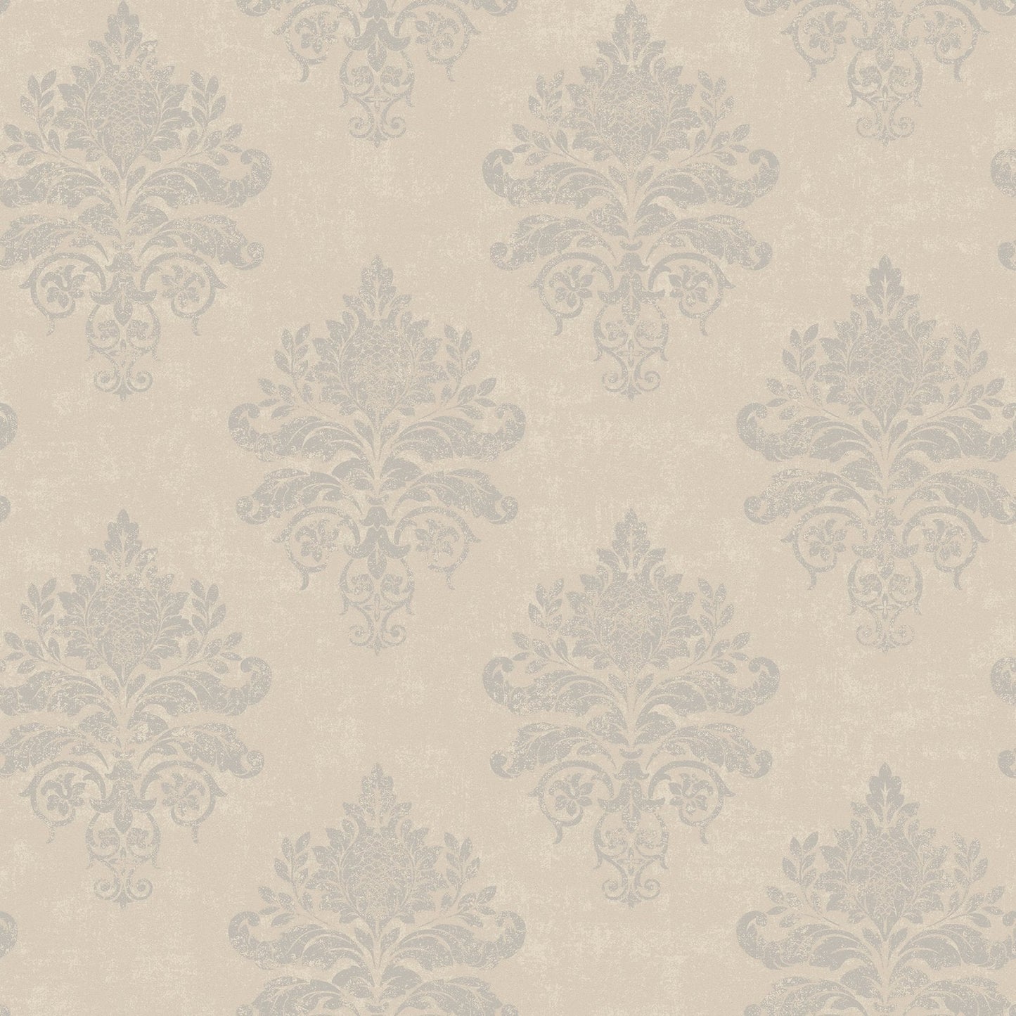Palazzo Medallion Damask Wallpaper - Beige / Cream / Gold - Galerie - G68668 - Premier Wallcovering