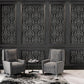 Palazzo Silk Damask Wallpaper - Black / Silver Grey - Galerie - G68676 - Premier Wallcovering