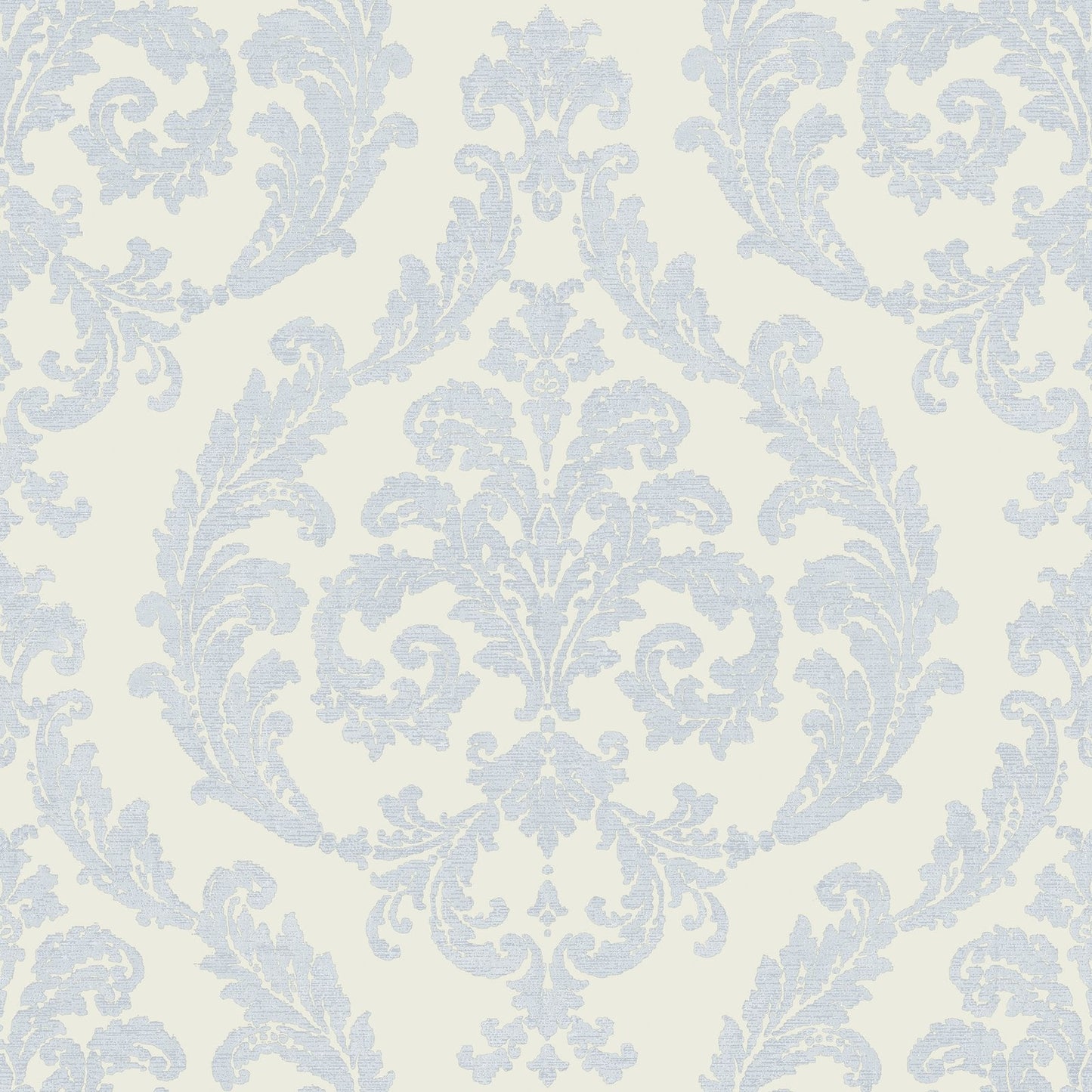 Palazzo Silk Damask Wallpaper - Blue / White - Galerie - G68677 - Premier Wallcovering