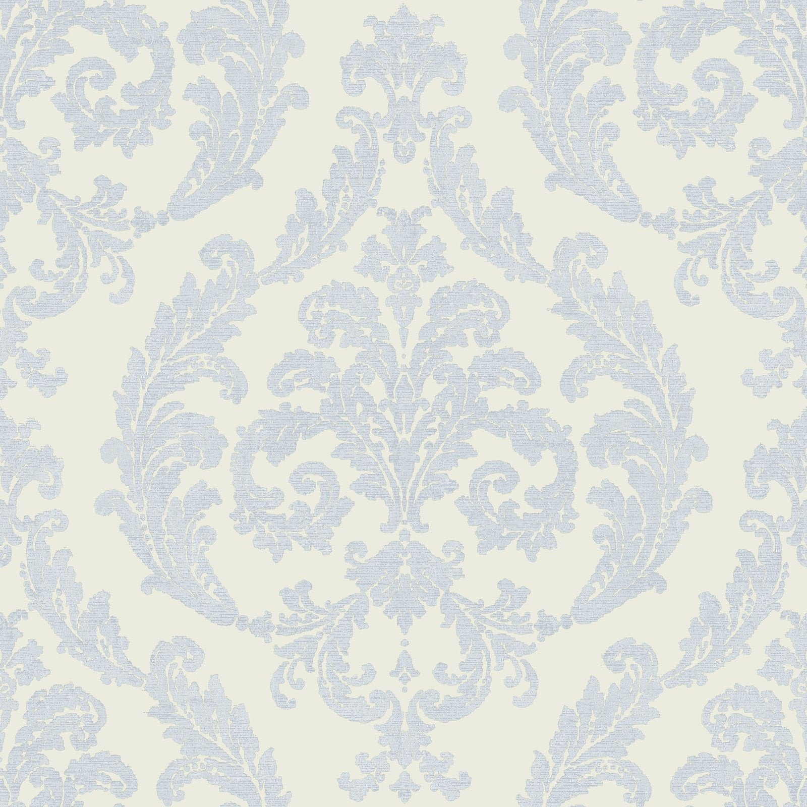 Palazzo Silk Damask Wallpaper - Blue / White - Galerie - G68677 - Premier Wallcovering