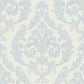 Palazzo Silk Damask Wallpaper - Blue / White - Galerie - G68677 - Premier Wallcovering