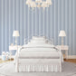 Palazzo Striped Wallpaper - Blue - Galerie - G67624 - Premier Wallcovering