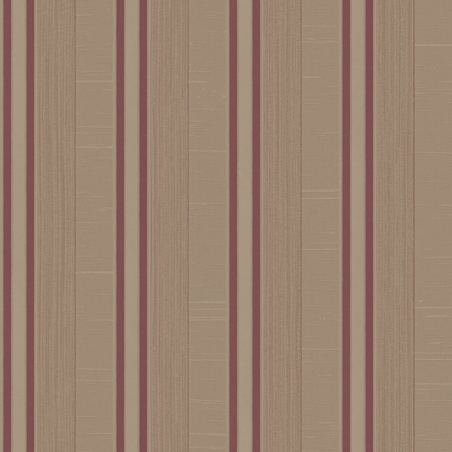 Palazzo Striped Wallpaper - Claret / Dark Beige - Galerie - G67626 - Premier Wallcovering