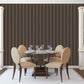 Palazzo Striped Wallpaper - Dark Brown / Gold - Galerie - G67629 - Premier Wallcovering